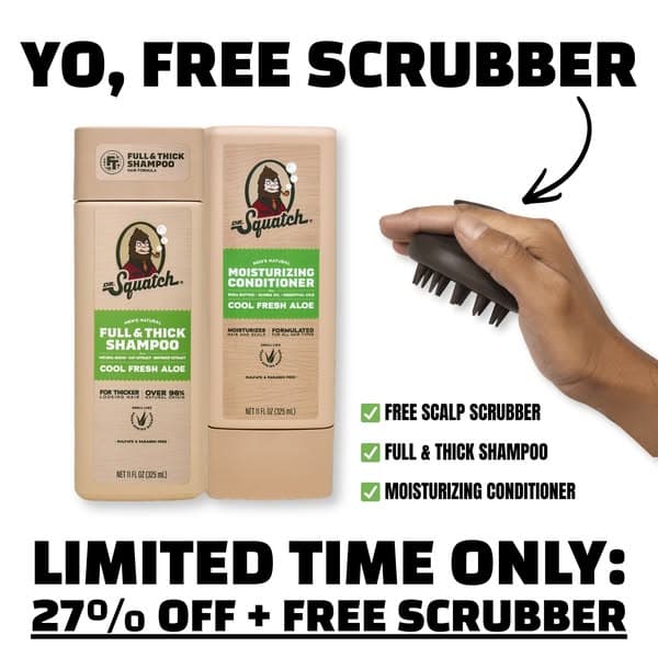 π₯ FREE SCALP SCRUBBER + 27% OFF πͺ
