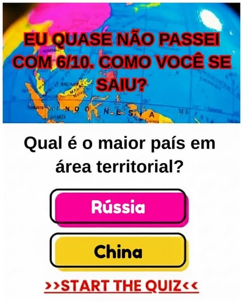A maioria dos adultos tem dificuldades com este teste de geografia do ensino fundamental