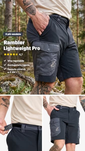 Shorts per ogni occasione Fai trekking, vai in bicicletta, nuota o arrampicati durante tutto il periodo estivo: puoi contare su di noi e i nostri pantaloncini resistenti e polifunzionali per tutte le attività all'aperto!