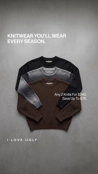 Two knits for $240. Every layer covered.
