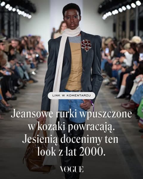 Jeansowe rurki wpuszczone w cholewki kozaków powracają. Jesienią docenimy praktyczny aspekt looku z lat 2000.