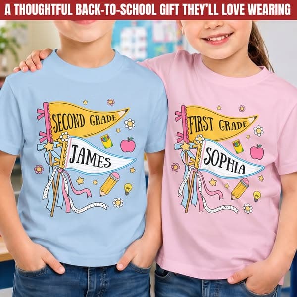 Pencil Back To School Custom Pennant - Personalized Shirt