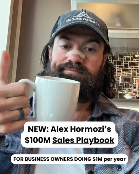 Alex Hormozi's $100M Sales Playbook for $1M Business Owners