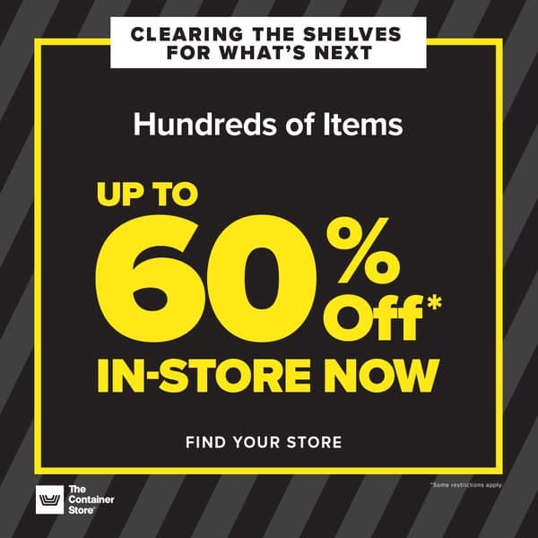 Save Up to 60% In-Store!