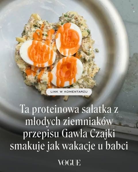Proteinowa sałatka z młodych ziemniaków przepisu Gawła Czajki, która smakuje jak wakacje u babci