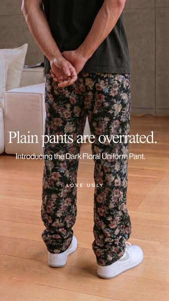 Selling Fast | Dark Floral Uniform Pant