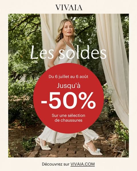 Le confort VIVAIA à prix doux.
👇 Profitez-en dès maintenant
🔥 Offre limitée