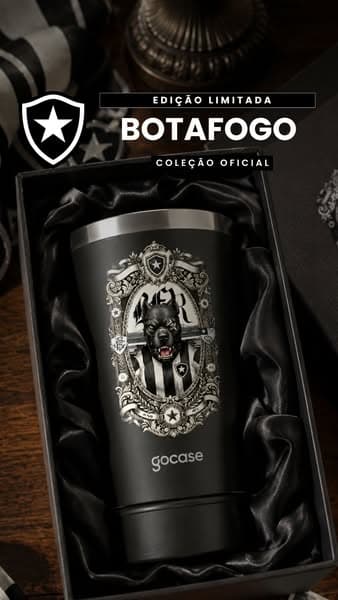 Copo Térmico Cerveja + Ebook - Botafogo - Vintage Classic - Gocase