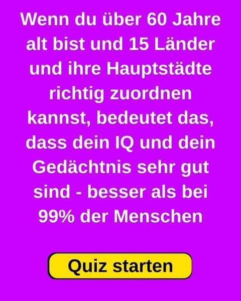 Denkst du, du kennst jede Hauptstadt? Mach das Quiz 👉