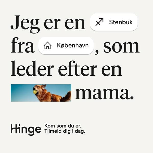 Tilmeld dig Hinge i dag.