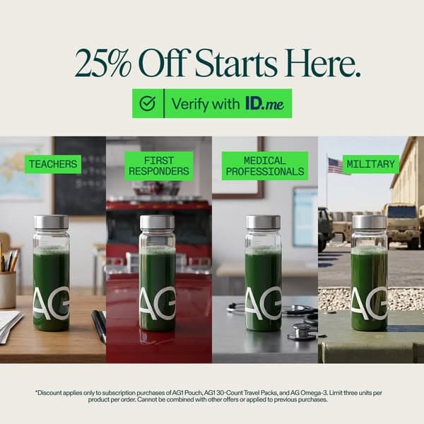 ๐ 25% OFF AG1 for Teachers