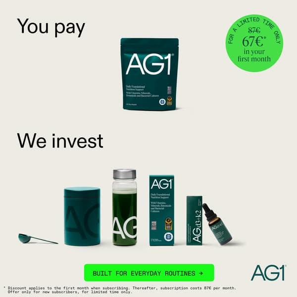 Upgrade Your Routine: Save €20 on your AG1 Welcome Kit