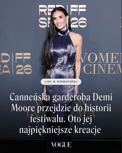 Stylizacje Demi Moore wCannes 2026