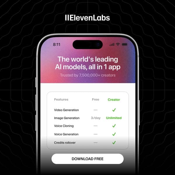 ElevenLabs | Join 2,000,000+ Creators | Most Realistic Voice AI Platform, Now with Video