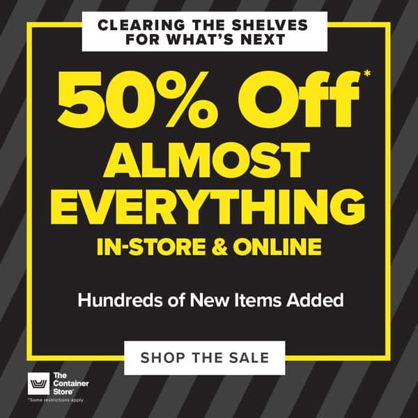 Save 50% On 1,400 items!