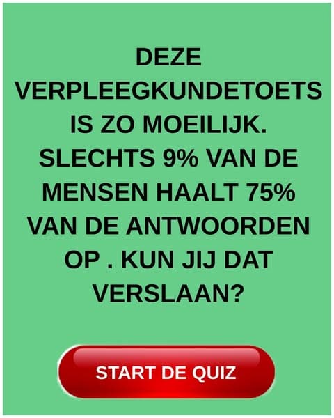 Slechts 1% slaagt voor deze zware quiz over verpleegkunde - hoor jij daarbij?