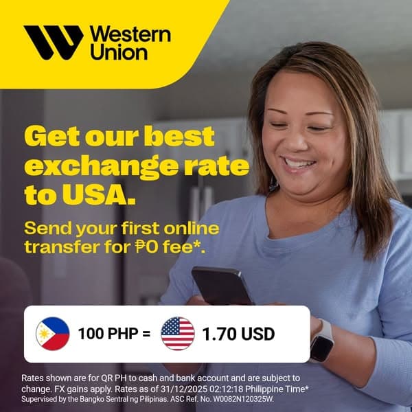 Send Money From Philippines to USA.