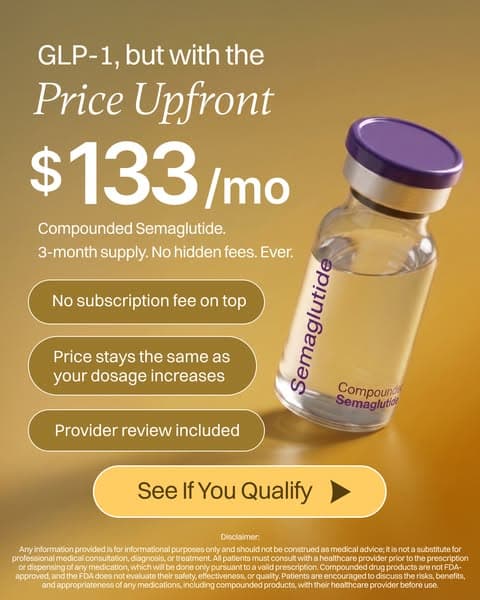Semaglutide Plan from $133/m (3-Month Min)