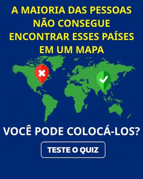 A maioria dos adultos é reprovada neste teste de geografia do ensino fundamental