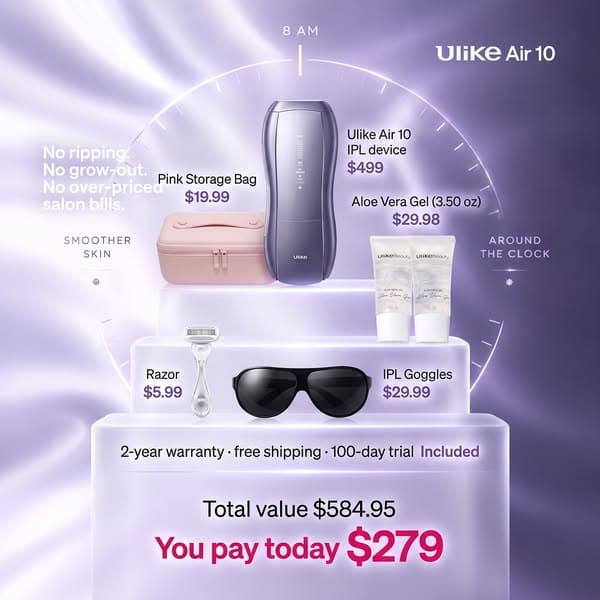 Say Goodbye to Hair - Shop Ulike Air10โs Fast & Painless Hair Removal Now!