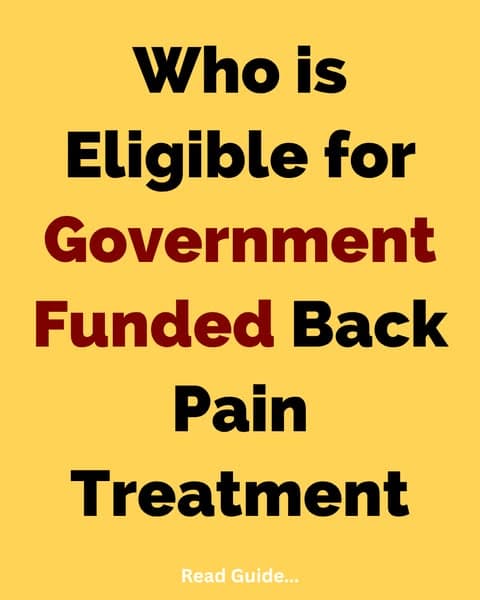 Understanding Government Funded Back Pain Treatment
