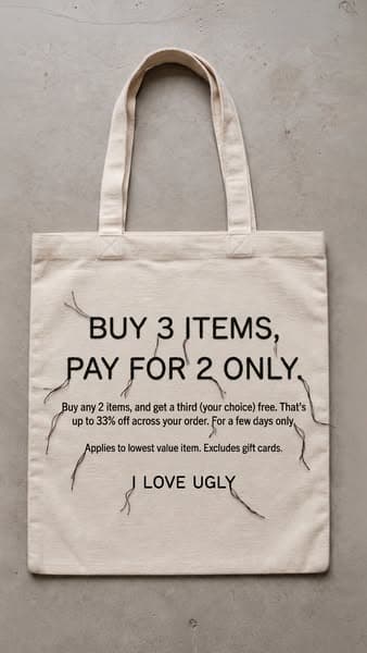 Three Pieces. Price of Two.