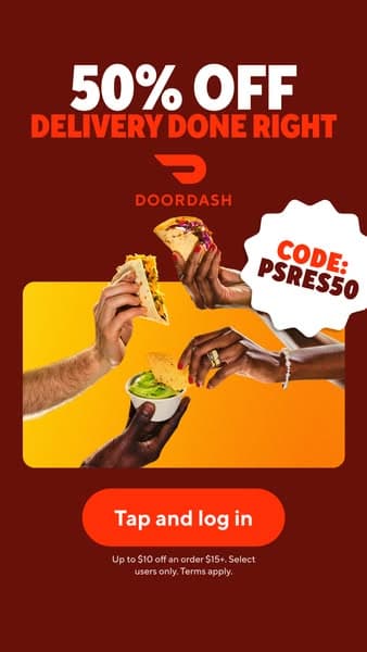 Get 50% off DoorDash