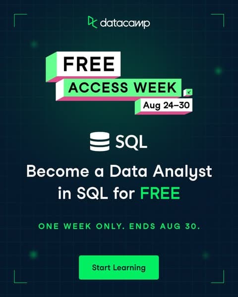 One Week Only: Learn SQL for Free
