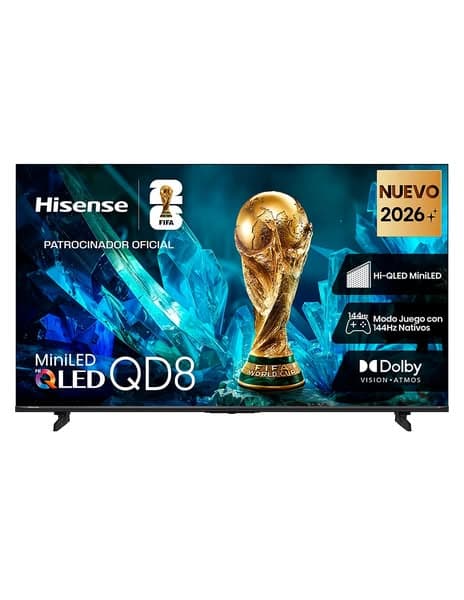 Pantalla Smart TV Hisense Mini LED QLED de 4K/UHD 65QD8SFM con Fire OS con AI Smooth Motion