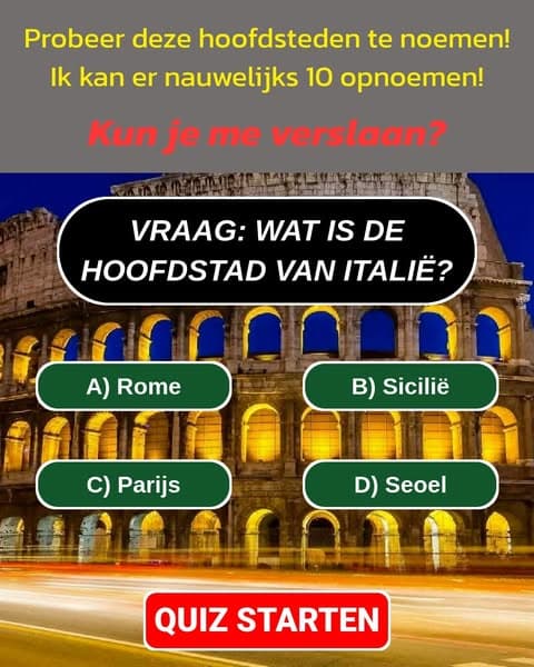 Raad de wereldhoofdsteden: De meeste mensen falen jammerlijk