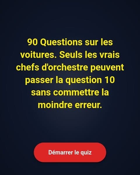 Tu crois connaître la mécanique automobile ? Ce questionnaire de 90 questions te mettra à l'épreuve