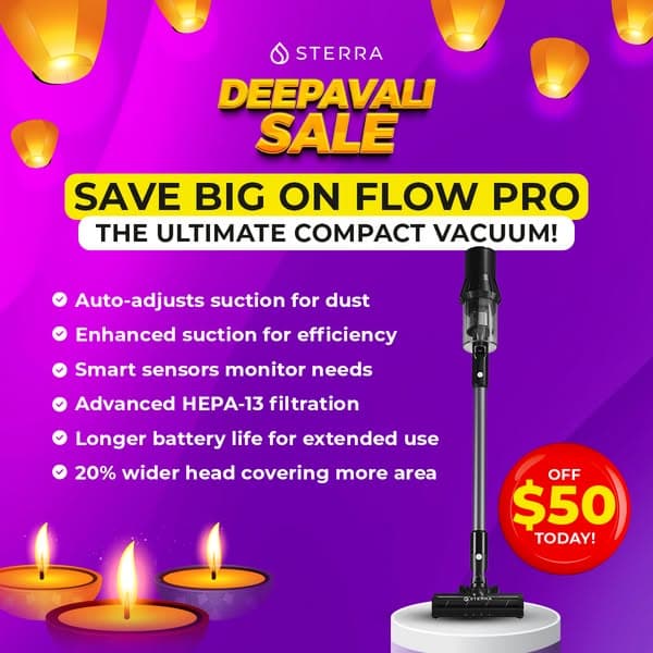 $50 OFF - Sterra Flow Pro™ Cordless Vacuum