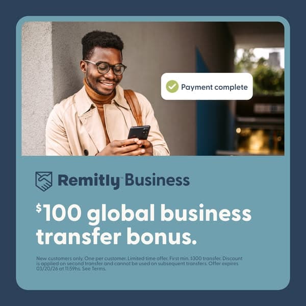 New Remitly Business users