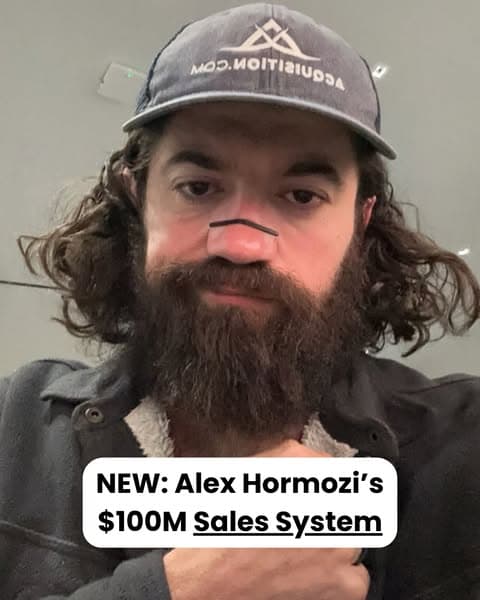 Alex Hormozi's $100M Sales Playbook for $1M Business Owners