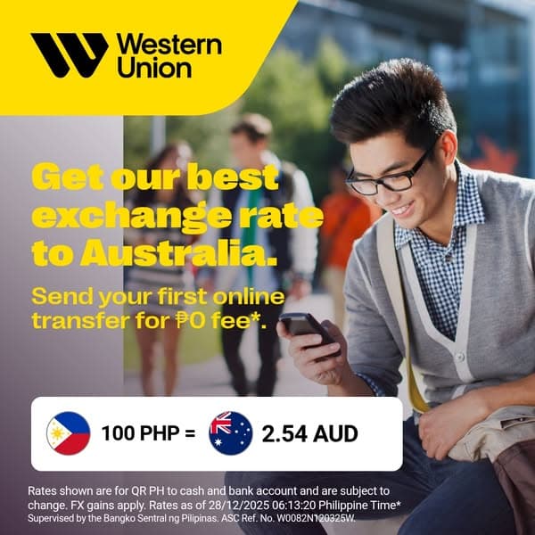 Send Money From Philippines to Australia.