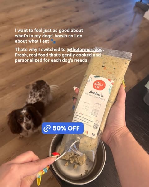 Vet-Developed Peace of Mind: 50% Off The Farmer’s Dog