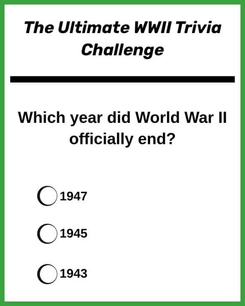 See How Much WWII History You Really Remember