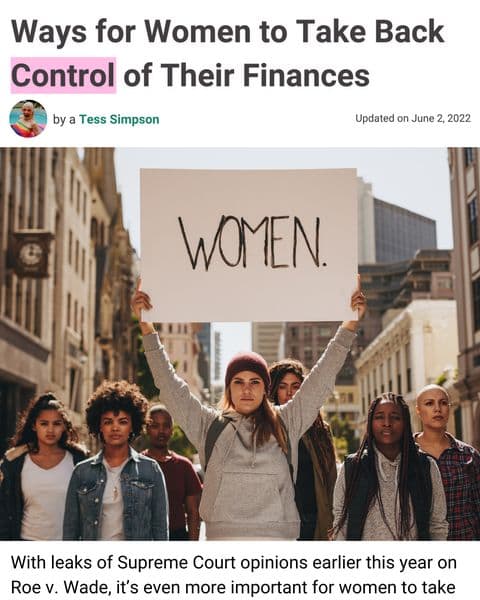 Ways for Women to Take Back Control of Their Finances