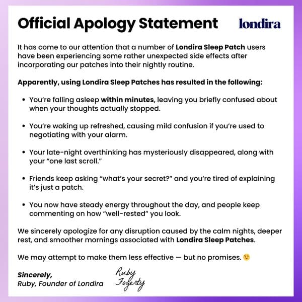 Official Apology Statement