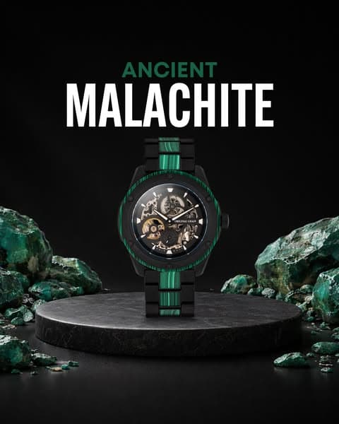 Watches Made From Ancient Malachite