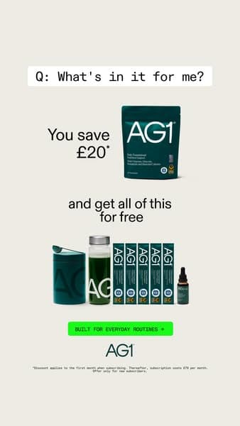 Upgrade Your Routine: Save £20 on your AG1 Welcome Kit