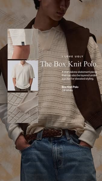 NEW | Grid Box Knit Polo