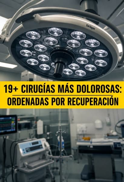 19+ Cirugías más dolorosas clasificadas por tiempo de recuperación