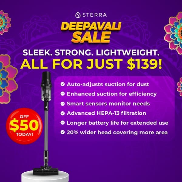 $50 OFF - Sterra Flow Pro™ Cordless Vacuum