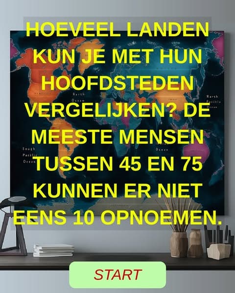 Hoeveel landen kun je koppelen aan hun hoofdstad?