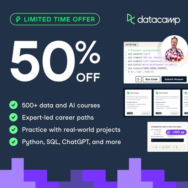 Save 50% on a Year of Learning
