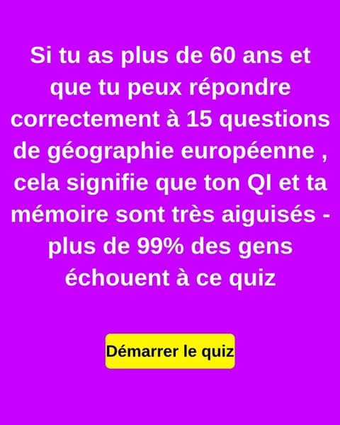 Ce quiz sur la géographie européenne fait tomber 9 adultes sur 10