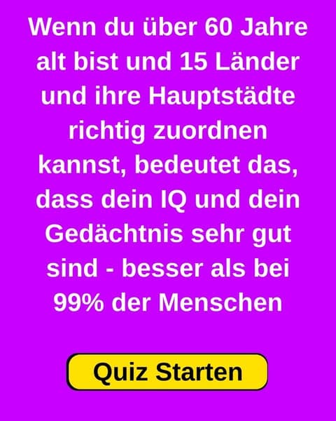 Denkst du, du kennst jede Hauptstadt? Mach das Quiz 👉