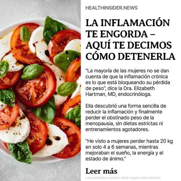 Detox antiinflamatorio para mujeres en menopausia