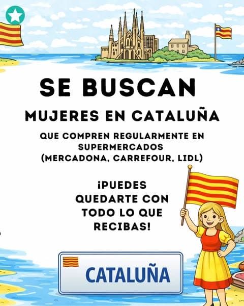 ‼️Se buscan: mujeres en Cataluña. ¡Reciba recompensas por participar!💰